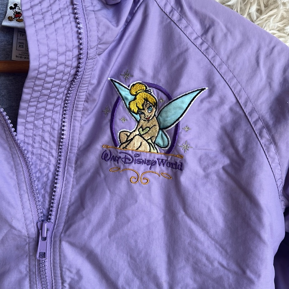 Walt Disney world Tinkerbell lilac jacket with hoodie pocketed zip Sz Xs - Picture 2 of 4